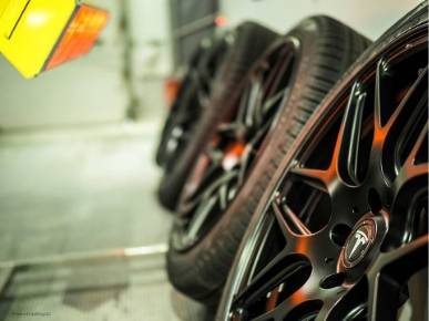 Tesla Rims Covered by Ceramic Coatings for Wheels